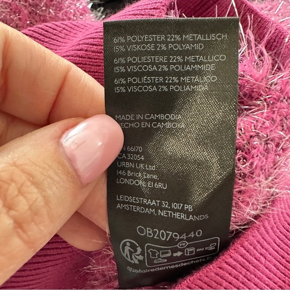 Anthropologie Maeve Pink Fuzzy Sweater Size XXS - Picture 7 of 10